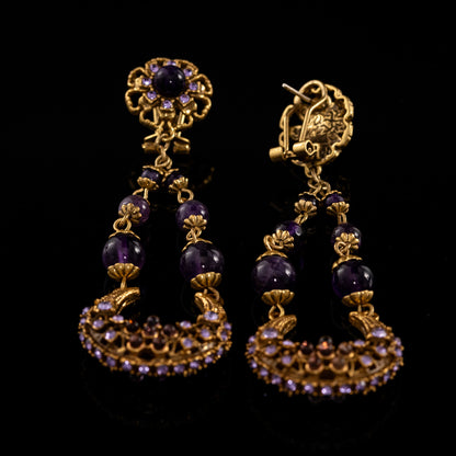 Vintage Pearl Floral Elegant Earrings for Ladies