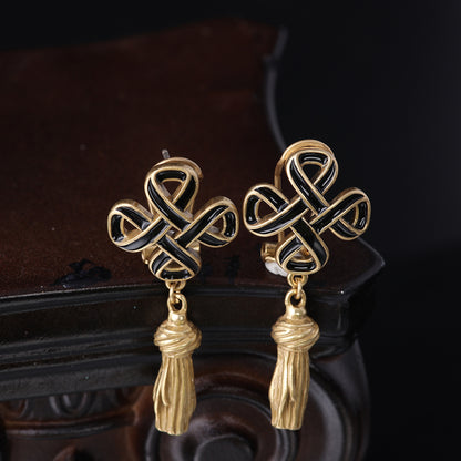 Vintage Geometric Chic Artisan Earrings Handcrafted Design