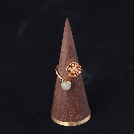 Vintage Geometric Artisan Handcrafted Open Ring Gift Jewelry
