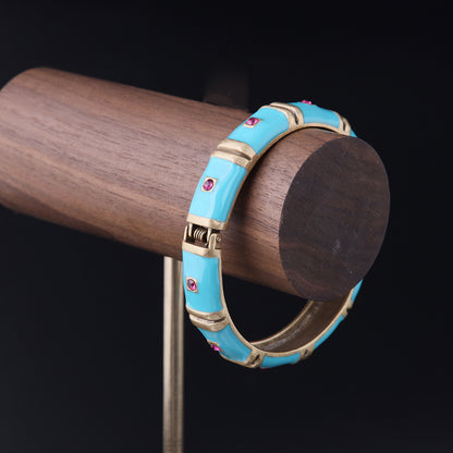 Vintage Enamel Geometric Luxury Bracelet Timeless Style