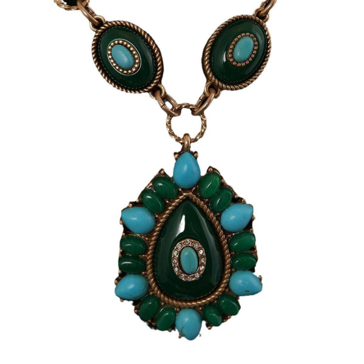 Vintage Artisan Agate Handcrafted Jewelry Set Baroque