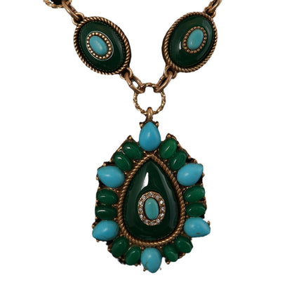 Vintage Artisan Agate Handcrafted Jewelry Set Baroque