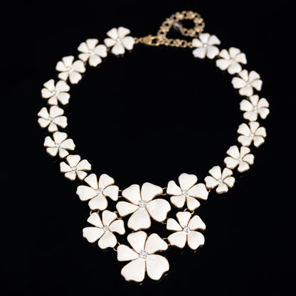 Vintage Enamel Star Refined Necklace Handcrafted Design