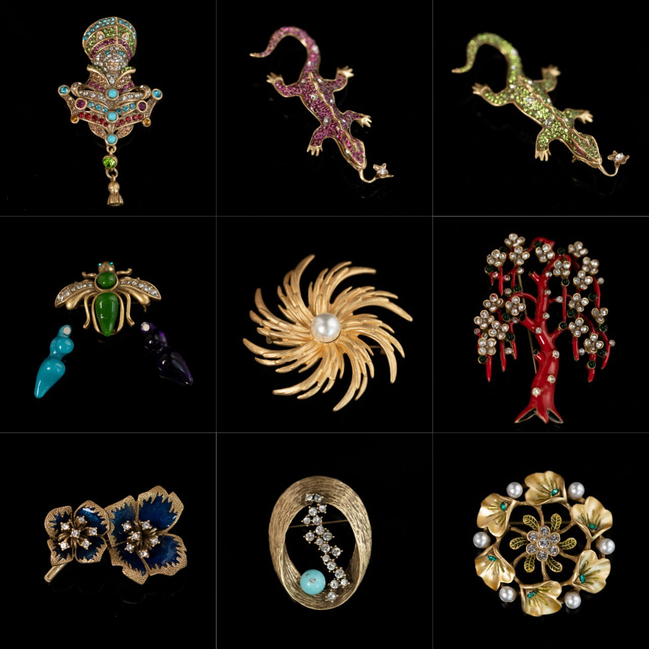 Vintage Cross Artisan Handcrafted Brooches for Men