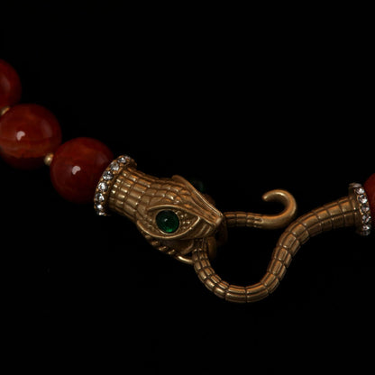 Vintage Agate Statement Handcrafted Necklace Handcrafted Design