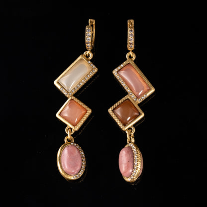 Vintage Pearl Leaf Refined Handcrafted Earrings for Ladies