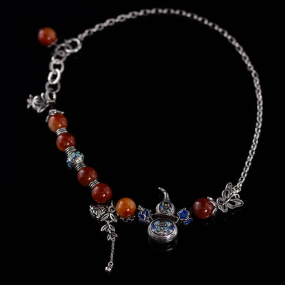 Vintage Artisan Agate & Enamel Star Handcrafted Jewelry Set
