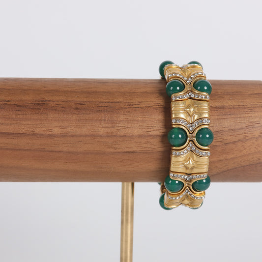 Vintage Agate Geometric Refined Handcrafted Bracelet Handcrafted Design