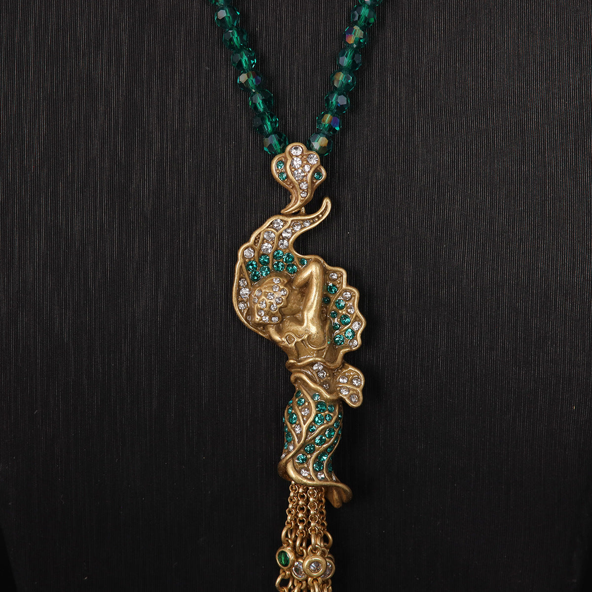 Vintage Crystal Timeless Handcrafted Necklace Handcrafted Design