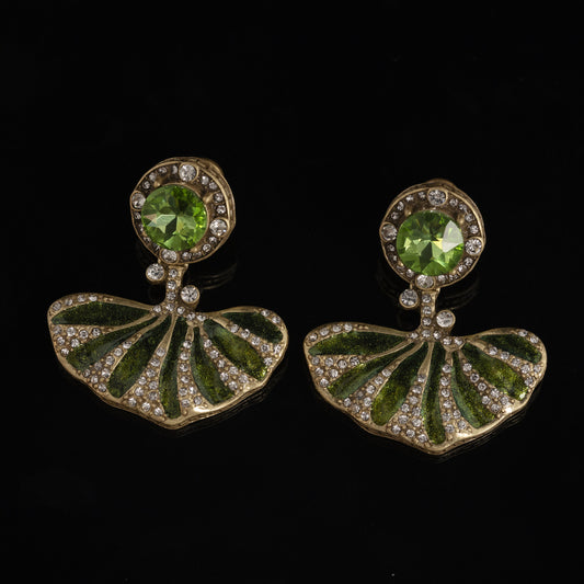 Vintage Enamel Timeless Elegant Earrings for Ladies