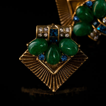 Vintage Geometric Artisan Statement Earrings for Women