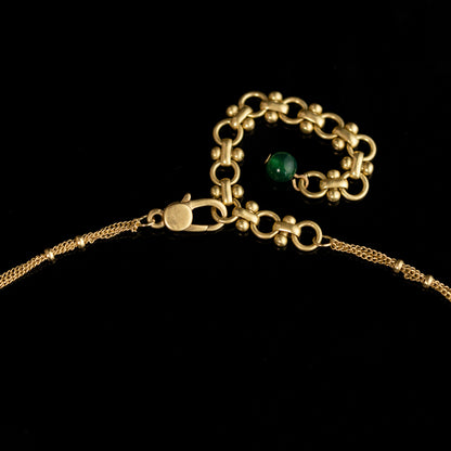 Vintage Agate Teardrop Refined Necklace for Women