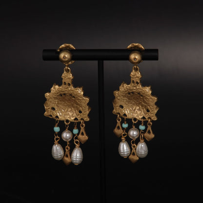 Vintage Pearl Luxury Handcrafted Earrings Timeless Style