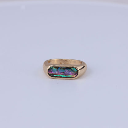 Vintage Shell Geometric Timeless Open Ring Handcrafted Design
