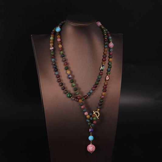 Vintage Natural Stone Chic Necklace for Women