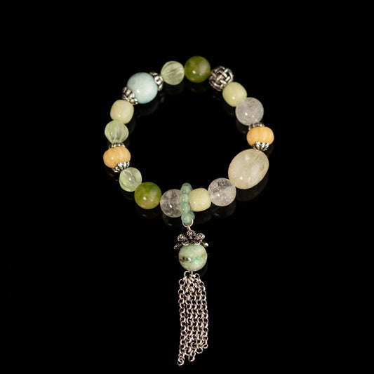 Vintage Agate Heart Elegant Handcrafted Bracelet Handcrafted Design