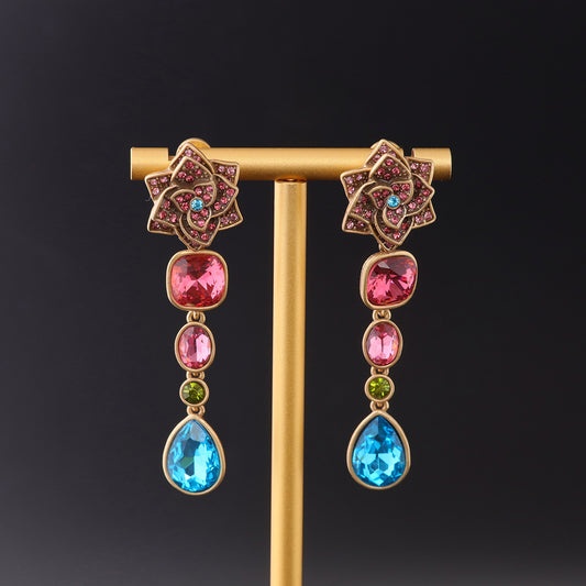 Vintage Floral Artisan Refined Earrings Handcrafted Design