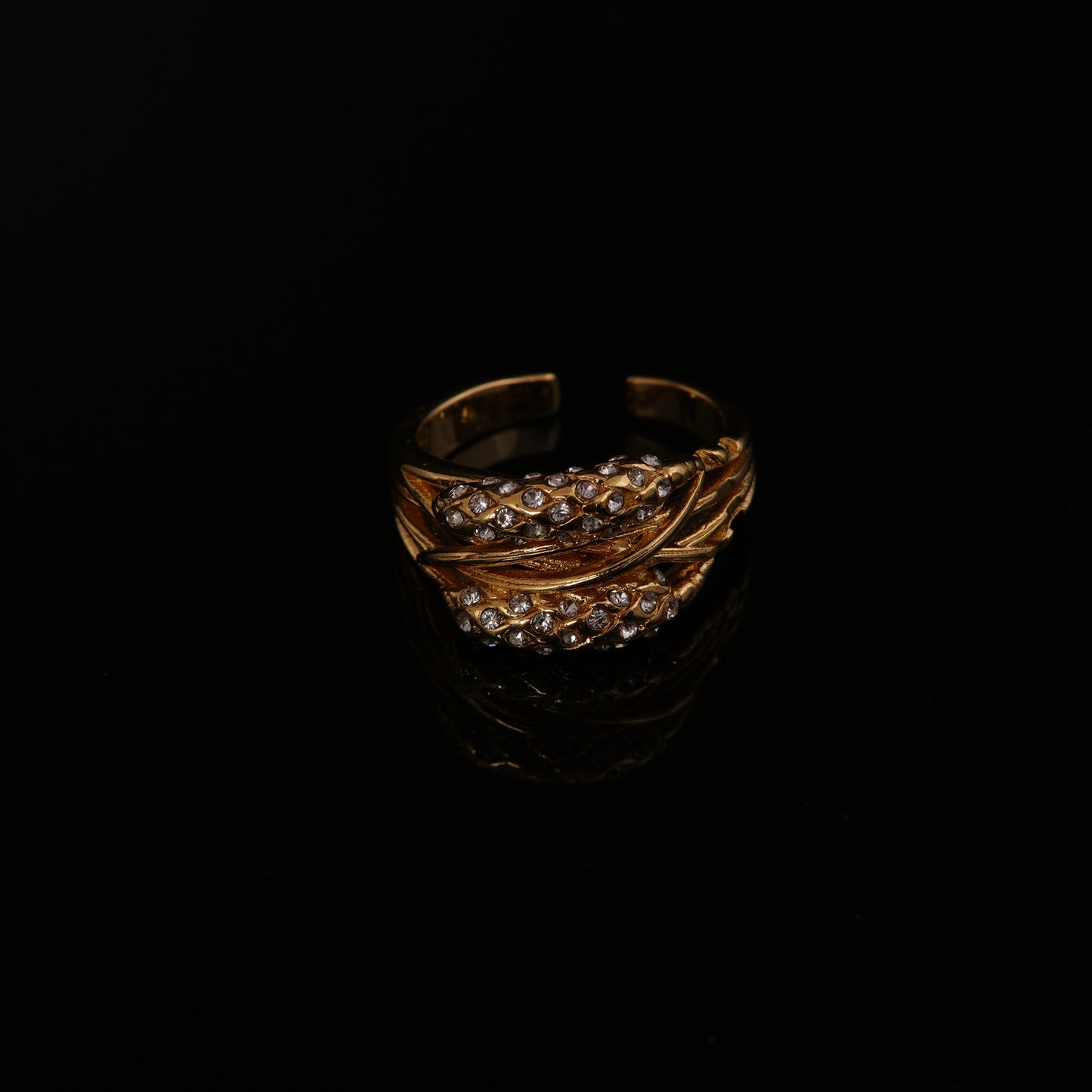 Vintage Geometric Artisan Handcrafted Open Ring