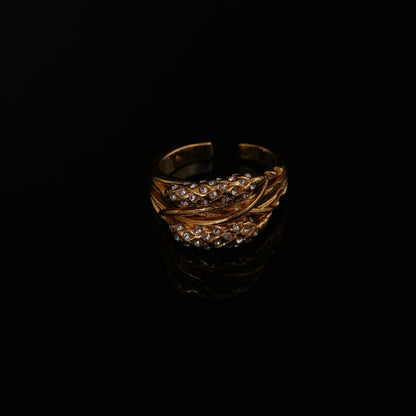 Vintage Geometric Artisan Handcrafted Open Ring