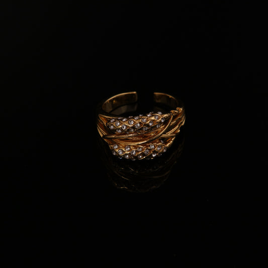 Vintage Geometric Artisan Handcrafted Open Ring