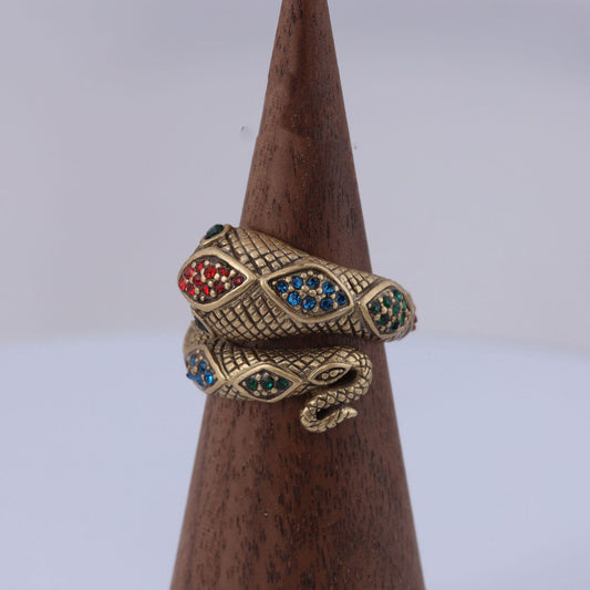 Vintage Elegant Handcrafted Art Deco Open Ring