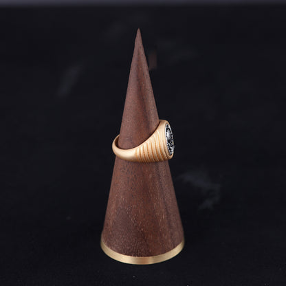 Vintage Geometric Artisan Statement Open Ring Timeless Style