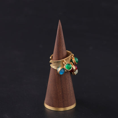 Vintage Geometric Chic Handcrafted Open Ring Handcrafted Design