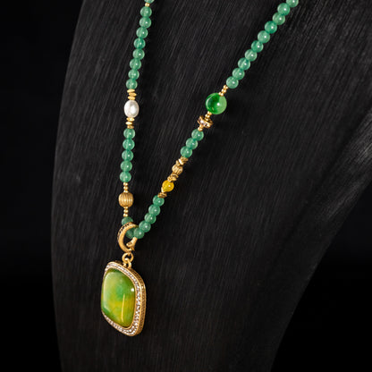 Vintage Natural Stone Chic Necklace for Women