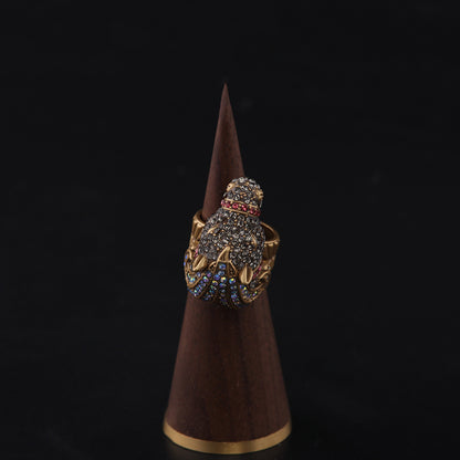 Vintage Cross Refined Elegant Open Ring Timeless Style