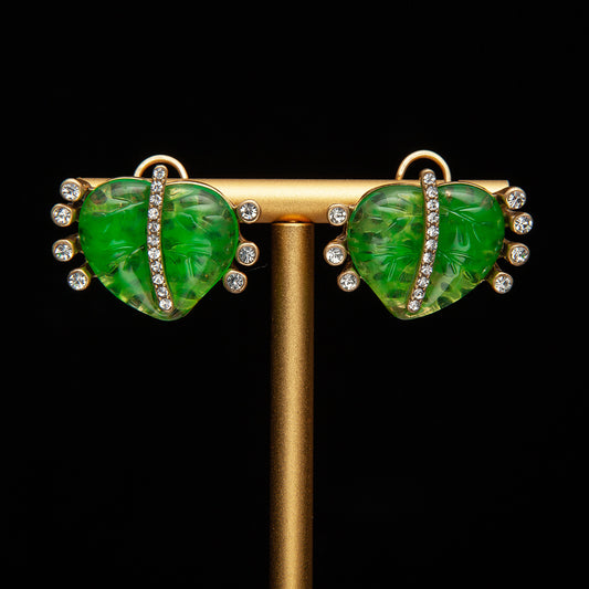Vintage Heart Luxury Handcrafted Earrings Handcrafted Design