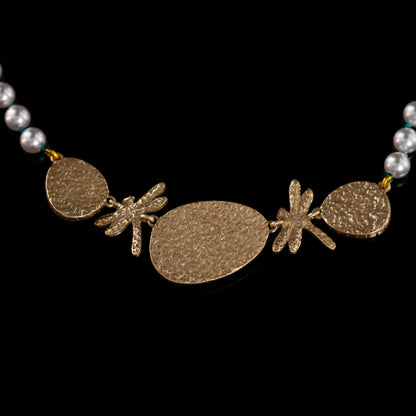 Vintage Pearl Geometric Luxury Handcrafted Necklace Gift Jewelry