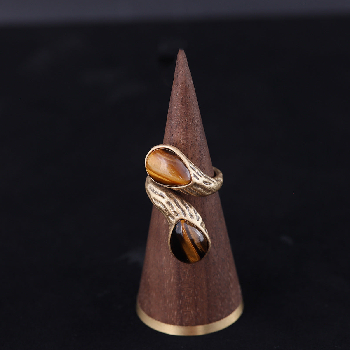 Vintage Geometric Artisan Refined Open Ring
