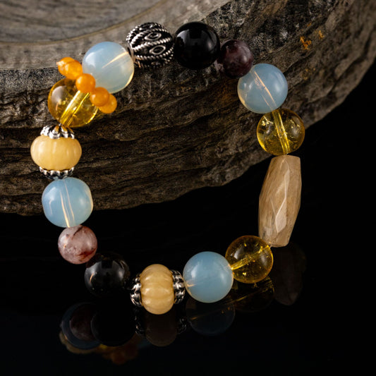 Vintage Crystal Boho Classic Polished Bracelet Handcrafted Design
