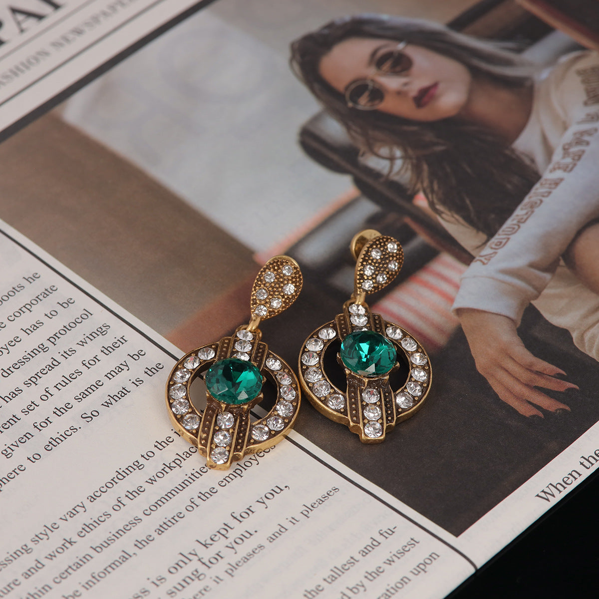 Vintage Elegant Handcrafted Classic Earrings Gift Jewelry