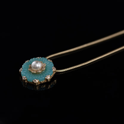 Vintage Pearl Floral Luxury Handcrafted Necklace Timeless Style