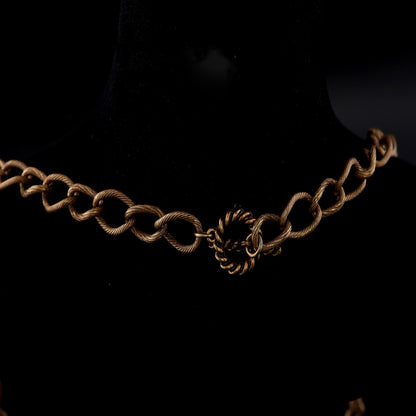 Vintage Natural Stone Geometric Artisan Rope Chain Necklace for Women