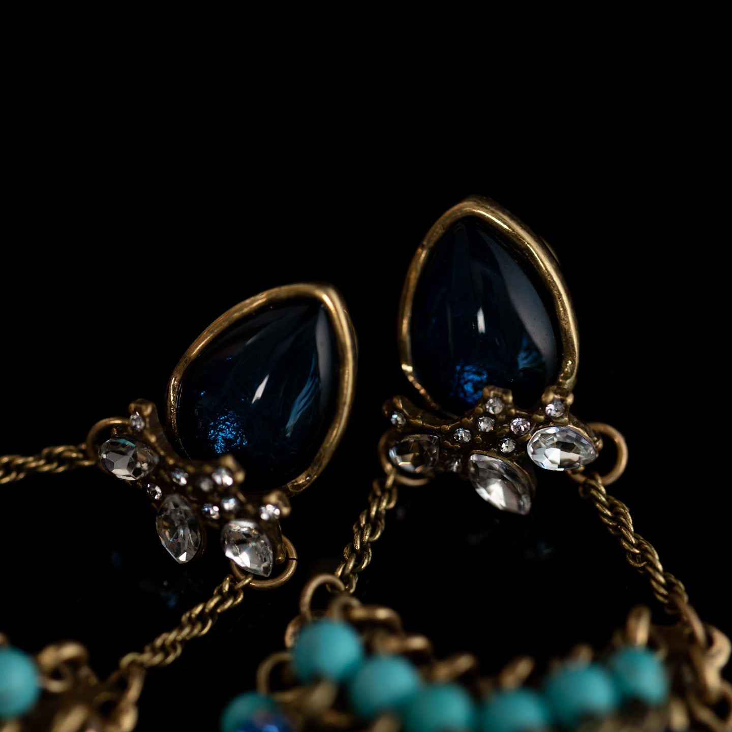Vintage Natural Stone Geometric Refined Handcrafted Earrings Timeless Style