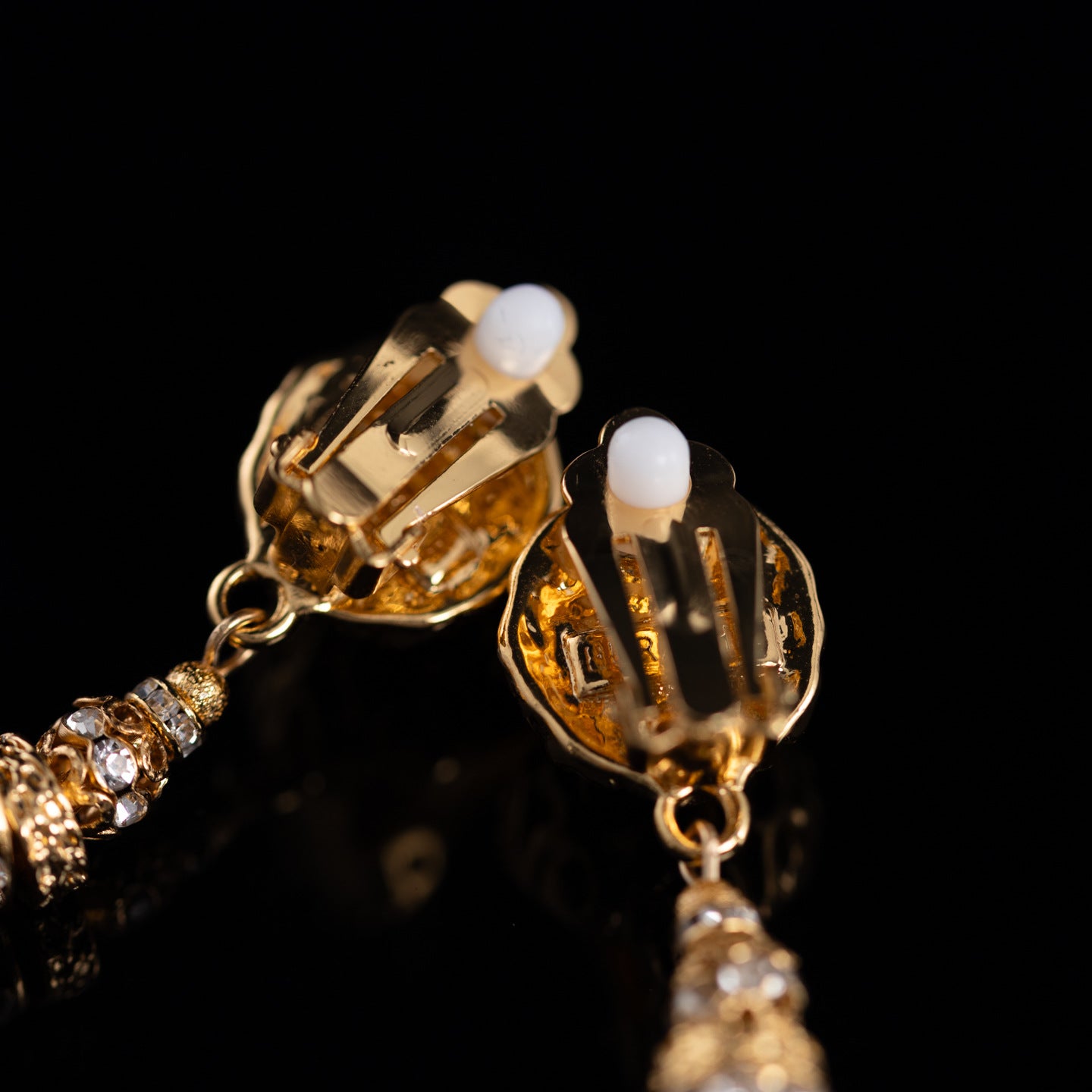 Vintage Pearl Heart Elegant Handcrafted Earrings Gift Jewelry
