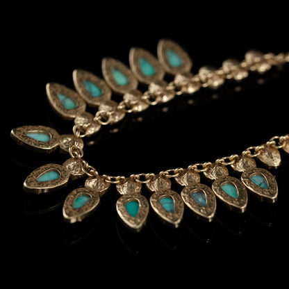 Vintage Natural Stone Classic Handcrafted Necklace Gift Jewelry