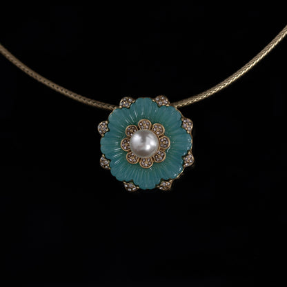 Vintage Pearl Floral Luxury Handcrafted Necklace Timeless Style