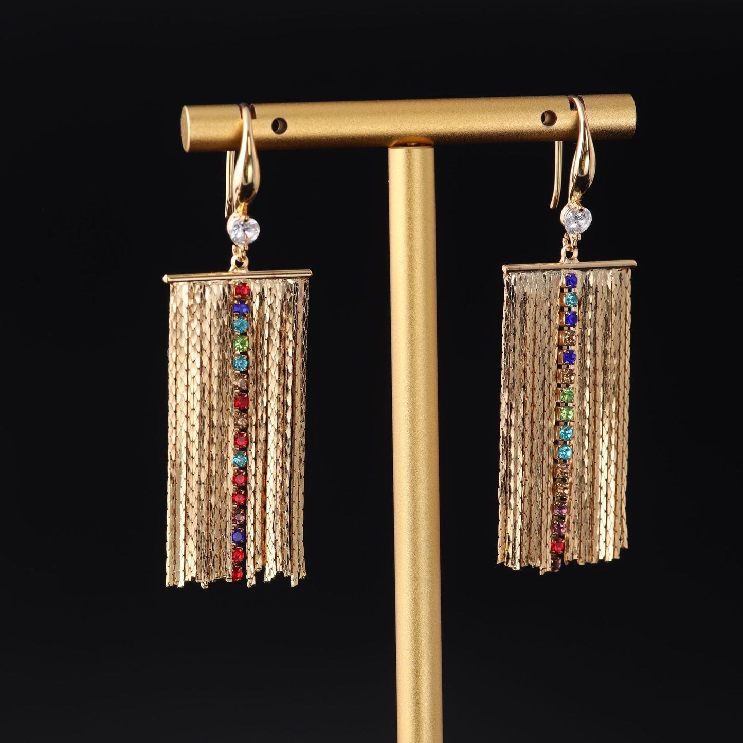 Vintage Geometric Artisan Statement Earrings Handcrafted Design