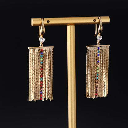Vintage Geometric Artisan Statement Earrings Handcrafted Design