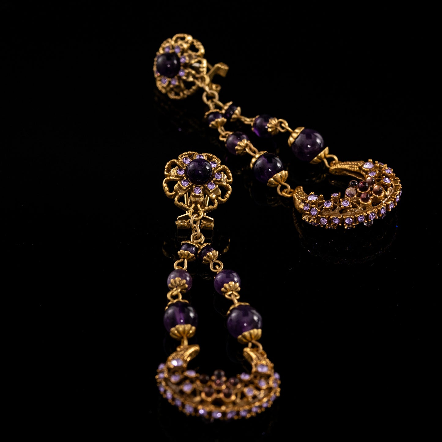 Vintage Pearl Floral Elegant Earrings for Ladies