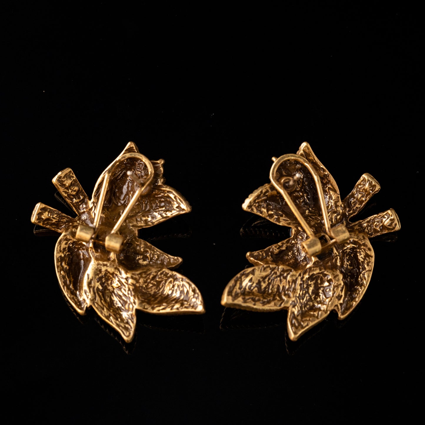 Vintage Agate Leaf Artisan Handcrafted Earrings Gift Jewelry