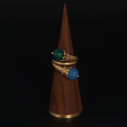 Vintage Geometric Luxury Handcrafted Open Ring