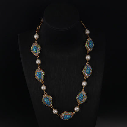 Vintage Geometric Statement Artisan Necklace for Women