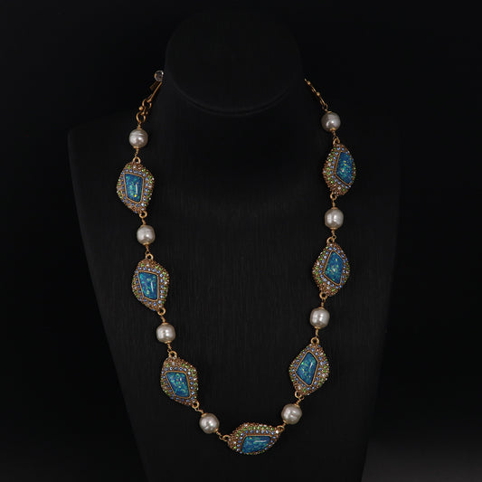 Vintage Geometric Statement Artisan Necklace for Women