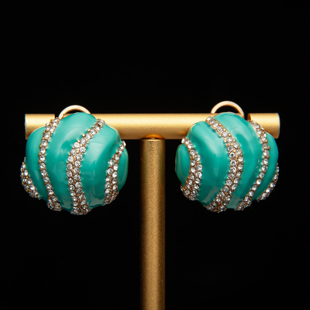 Vintage Enamel Artisan Luxury Earrings Timeless Style