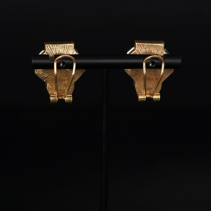 Vintage Enamel Chic Polished Earrings for Women