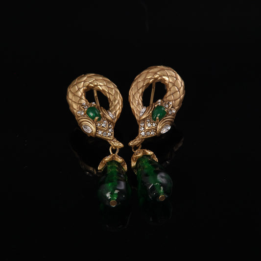Vintage Glass Luxury Handcrafted Earrings Gift Jewelry